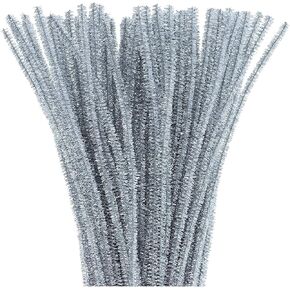 Juvale Silver Chenille Stems Pipe Cleaners for DIY Crafts (500 Count)