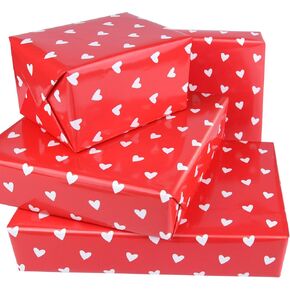 Plulon 6 Sheets Hearts Health Gift Paper Paper Colorful Gift Paper لعيد الميلاد ، استحمام الطفل ، حفلات الزفاف