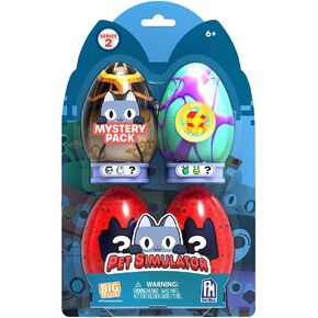 Pet Simulator - Mystery Pet Minifigures 4-Pack (Four Mystery Eggs & Figures w/Accessories & Stands, Series 2) [Includes DLC]