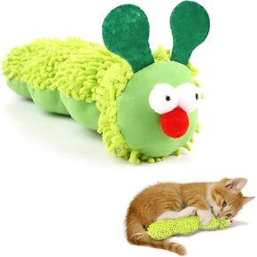 ألعاب Catnip Cat ، وسادة ناعمة مع Catnip Bearing Toy Toy ، ألعاب Kicker Cats التفاعلية للقطط الداخلية ، مستلزمات الحيوانات الأليفة لتحفيز الترفيه ، إكسسوارات لعبة Cat (Caterpillar)