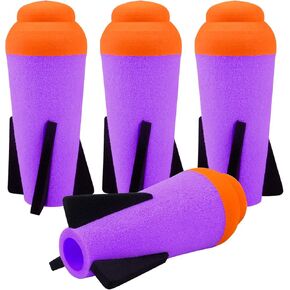 Ruibytree Mega Missile Refill for Nerf N-Strike Elite Series, 4Packs, Compatible Darts Mega Missile Refill Bullets Foam Rockets for Nerf Party