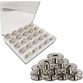 Bequilter Sewing Machine Bobbins #45785 for Singer 221 222 Featherweight 301 for Bernina 117 217 540 (25pcs/Box)