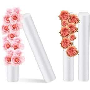 4PCS 15.7 Inch Foam Cylinders for Crafts Foam Tube White Floral Foam Round for Flower Arrangements Polystyrene Foam Flowers Tubing Foam Rods for Modeling DIY Home Craft Arts Supplies