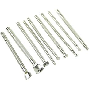 ZJchao Leather Working Saddle Making Tools Craft Tool Leather Craft Stamp Kits (9 Pcs)