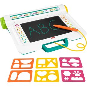 Fisher-Price Preschool Toy Learn & Doodle Desk Mess-Free Writing & Drawing Tablet with LCD Screen for Travel Creative Play Kids Ages 3+ Years