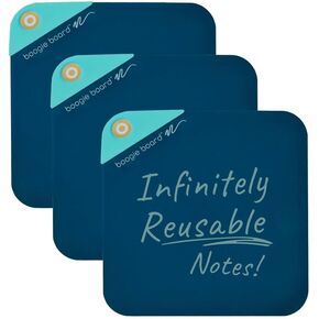 Boogie Board VersaNotes Expansion Pack, Cobalt Blue - Reusable Dry-Erase Sticky Note Alternative 3-Pack for Home and Office, 4x4 Writing Surface with Instant Erase (VersaPen Stylus Not Included)
