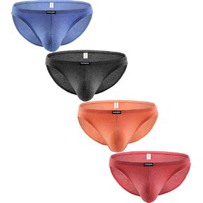 Hanhepee Men's Multipack Modal Microfiber Briefs Sport Summer Bikini Underwear
