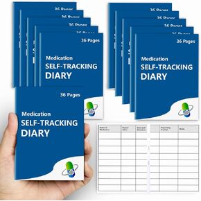 5 Pack Small Medication Log Book 3X4 Inch Medication Tracking Book Patient Records Notebook Medication Log Pad Sheets Medication Checklist Daily Medicine Tracker Record Pocket Size for Seniors (5)