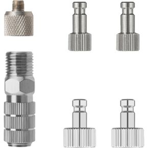 HUBEST Airbrush Quick Release Disconnect with 2PCS 1/8" Male Plugs,2PCS Badger Male Plugs Conversion Adapter for Hose Connection of Badger Airbrush Universal Airbrush