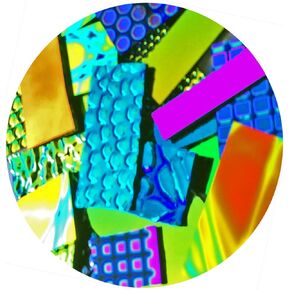 Assorted Dichroic on Clear Glass Pieces - 90 coe - 4oz, Made in America