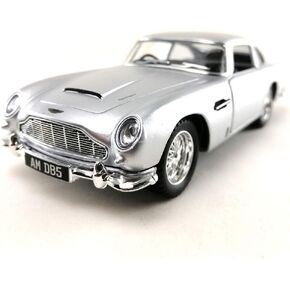 Tirrito 1/38 Die-Cast 1963 Aston Martin DB5 Silver Classic Car Model Car Pull Back Action Hobby Collectible