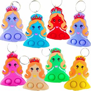 20 Packs Bulk Mini Dreamy Castle Princess fidgets Toys for Kids Children Classroom Students Gifts Prize from Teacher,Birthday Party Bubble Favors (Princess)