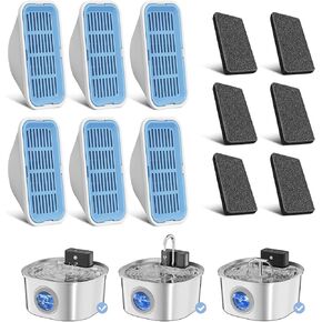 Replacement Cat Water Fountain Filters and Sponges for 309A/309B/309C