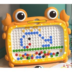 Magnetic Dots Board, Magnetic Drawing Board for Toddlers, Magnetic Drawing Board for Kids, Magnetic Dot Art with Magnetic Pen,Magnetic Tablet Toy for Airplane & Car Ride Activities for Kids (Cyan)