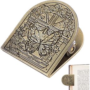 CRASPIRE Travelers Notebook Clip Metal Book Bill Binder Clips Holder Alloy Antique Bronze Vintage Butterfly Decorative Midori Travelers for TN Travelers Art Journaling Reading Decoration Accessories
