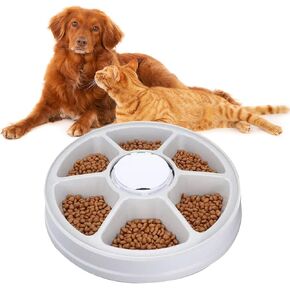 JY Smart Automatic Pet Feeder: موزع توقيت قابل للبرمجة للكلاب والقطط - التحكم في الجزء والتسجيل الصوتي ونسخة احتياطية للبطارية