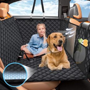 Wn's Day Dog Car Seat Cover for Back Seat, Large Space Hard Bottom Car Seat Cover for Dogs, Dog Hammock for Car, Back Seat Extender for Dogs, Car Seat Protector for Dogs Back Seat for Car, SUV, Truck