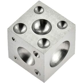 مربع كتلة مربع مع تجويفات الصلب الكربوني المصقول ، 2 "× 2" × 2 "