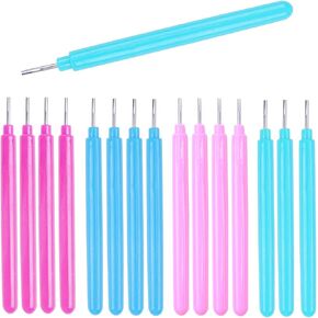 Jdesun 16 Pieces Quilling Tools, 4 Colors DIY Paper Quilling Slotted Tools