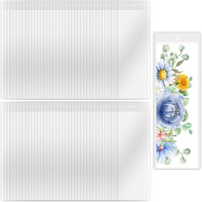 Bookmark Sleeves Clear, 200 Pcs Plastic Bookmark Holder, Clear Bookmark Covers for DIY Bookmarks and Photo Strips, 2.37 x 6.3 Inches