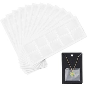120 Pcs Necklace Chain Adhesive Pouch for Necklace,Plastic Self-Adhesive Necklace Chain Pouch Clear Necklace Chain Earring Jewelry Holder Bags to Hold Loose Chain Jewelry Supplies