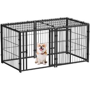 السيد Ironstone Dog Crate Small Dog Kennel House Dog Dog Cage للكلاب الصغيرة المتوسطة الكبيرة ، Puppy Dog Playpen ، Pet Cage ، 24 "H x 48" L.