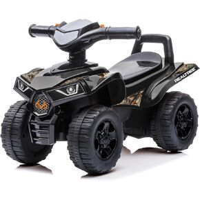 Best Ride On Cars: Quad Push Car - Black - Foot-to-Floor Ride-On Toy, 4-Wheeled ATV, Realistic Engine Sound, Walker Handle, Toddlers-Kids 12mo+
