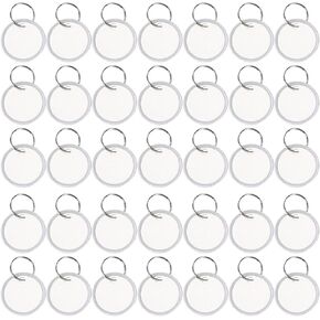 50 Pieces Metal Rim Key Tags, Key Ring Round Paper Tags with Metal Rings for Key Backpack Luggage Pet Car and Door Keys