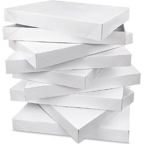MUMULULU 8 PCS White Gift Boxes with Lids Sizes 11'' x 7.48'' for Birthdays Graduations Christmas Weddings Baby Showers and More