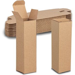 MT Products Tuck Top Kraft Paperboard Gift Box 2" x 2" x 7" - Gift Boxes with Lids - Pack of 30