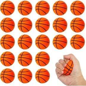 Lovestown Mini Basketball ، 40 PCS 2 بوصة كرة السلة كرات الإجهاد الرغوة الناعمة Squishies Small Squeeze Ball Toys Leaff For Basketball Party Tavor