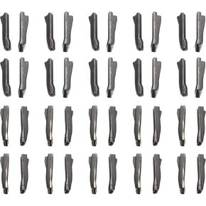 uxcell double open zipper repair kits ، #5 #8 insert dins for stack stack lextive inway shippers (Metallic Black ، 20 pairs)