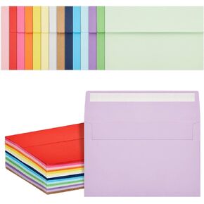 Okuna Outpost A9 Invitation Envelopes for Weddings, Baby Shower, Birthday Party, 15 Colors (90 Pack)