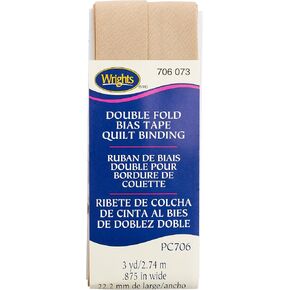 Wrights Tan مزدوج طية لحاف ربط 7/8 "x3yd