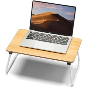 Foldable Lap Desk, Laptop Bed Desk, Portable Bed Table, Laptop Stand for Bed & Couch, Lightweight & Mini - Black