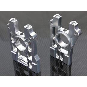 CNC Aluminum 1/5 RC Car LOSI 5ive T Left Right Centre Diff Differential Brace Mount 5T Upgrade Parts (Silver)