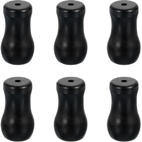 uxcell Cord Knobs, Black Wooden Cord Tassel Drops Pull End Pendant for Window Blinds Shade Curtain Craft, 1.3x0.7 6Pcs