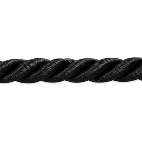 Trims by the Yard Charlotte 3/16" Twisted Cord Versatile Trim for DIY Crafts Picture Frames Home Decor and Fashion Items, 10-Yard Cut, Black