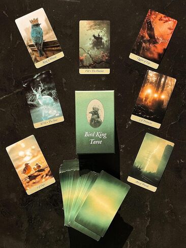 Bird King Tarot, Tarot Cards Deck with Guidebook for Beginners to Experts (in PDF), 78-Card Deck + Extras, Premium Quality Tarot Deck About Nature in Saudi Arabia