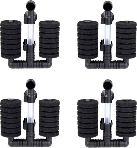 AQUANEAT 4 Pack Double Bio Sponge Filter, for Fry, Betta, Shrimp, Nano, Aquarium Fish Tank (Small up to 20 Gal) in Saudi Arabia