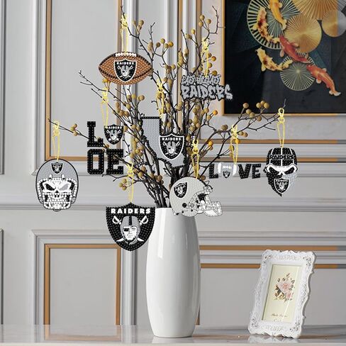 9 PCS Football Diamond Painting مجموعات مفاتيح ، DIY Craft 5D سلاسل مفاتيح فن الماس المزدوج على الوجهين لـ Lasvegas للبالغين in Kuwait