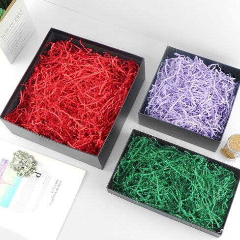 Ankelesz 50g Easter Raffia Grass Paper Shred for Gift Wrapping Basket and Gift Box Filling，Crinkle Cut Paper for Wrapping (Green) in Kuwait