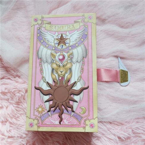 Cardcaptor Cards Magic Book anime Tarot Cards تعيين جديد في Home Box Collections Captor Cosplay Prop (Pink) in Saudi Arabia