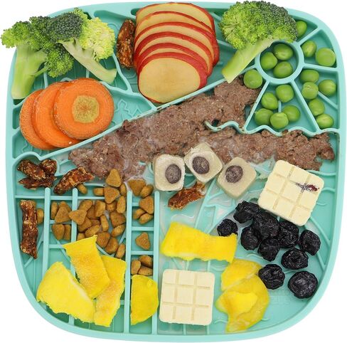 Dog Lick Mat,Freezable Dog Enrichment Toys for Mental Stimulation and Anxiety Relief, Silicone Lick Mat for Dogs and Cats, Dog Slow Feeder That Supports All Types of Food, Green in Saudi Arabia