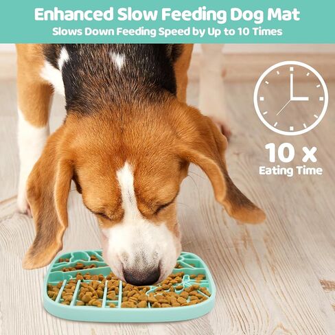 Dog Lick Mat,Freezable Dog Enrichment Toys for Mental Stimulation and Anxiety Relief, Silicone Lick Mat for Dogs and Cats, Dog Slow Feeder That Supports All Types of Food, Green in Saudi Arabia
