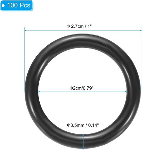 PATIKIL 1 Inch Dream Catcher Rings, 100 Pcs Plastic Macrame Wreath Floral Round Ring Hoop for Home Car DIY Craft Wedding Wall Hanging Decorations, Black in Saudi Arabia