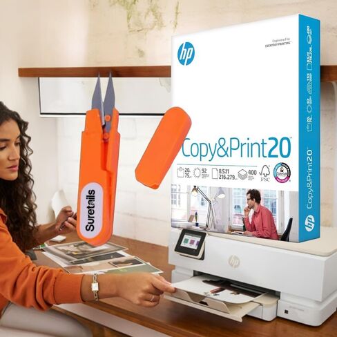 نسخ print20 ، ورقة نسخ متعددة الأغراض 4 رطل 8.5 × 11 بيضاء ، مجمعة مع Suretails التطريز مقص-مصمم للأداء الخالي من المربى ، 92 سطوع ، للطباعة اليومية ، 400 ورقة 2 عبوة in Kuwait