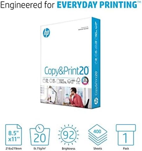 نسخ print20 ، ورقة نسخ متعددة الأغراض 4 رطل 8.5 × 11 بيضاء ، مجمعة مع Suretails التطريز مقص-مصمم للأداء الخالي من المربى ، 92 سطوع ، للطباعة اليومية ، 400 ورقة 2 عبوة in Kuwait