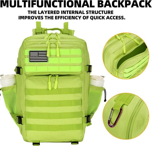 45L Tactical Assault Backpack 3 day assault pack with Molle Waterproof backpack Rucksack for Tactical Backpacks (Black-2) in Saudi Arabia