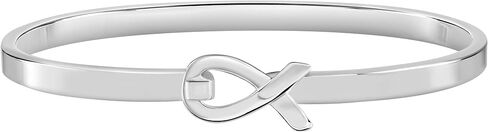 Fundraising For A Cause | Elegant Cancer Awareness Ribbon Bracelets – Cancer Survivor Bangle Bracelets - Cancer Awareness Jewelry in Saudi Arabia